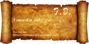 Tamaska Dóra névjegykártya